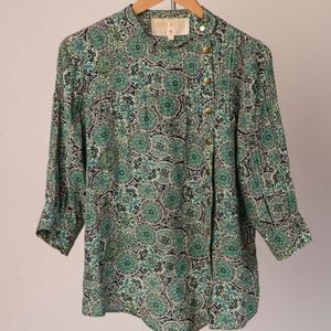 Lauren Moffatt Green/Blue Blouse